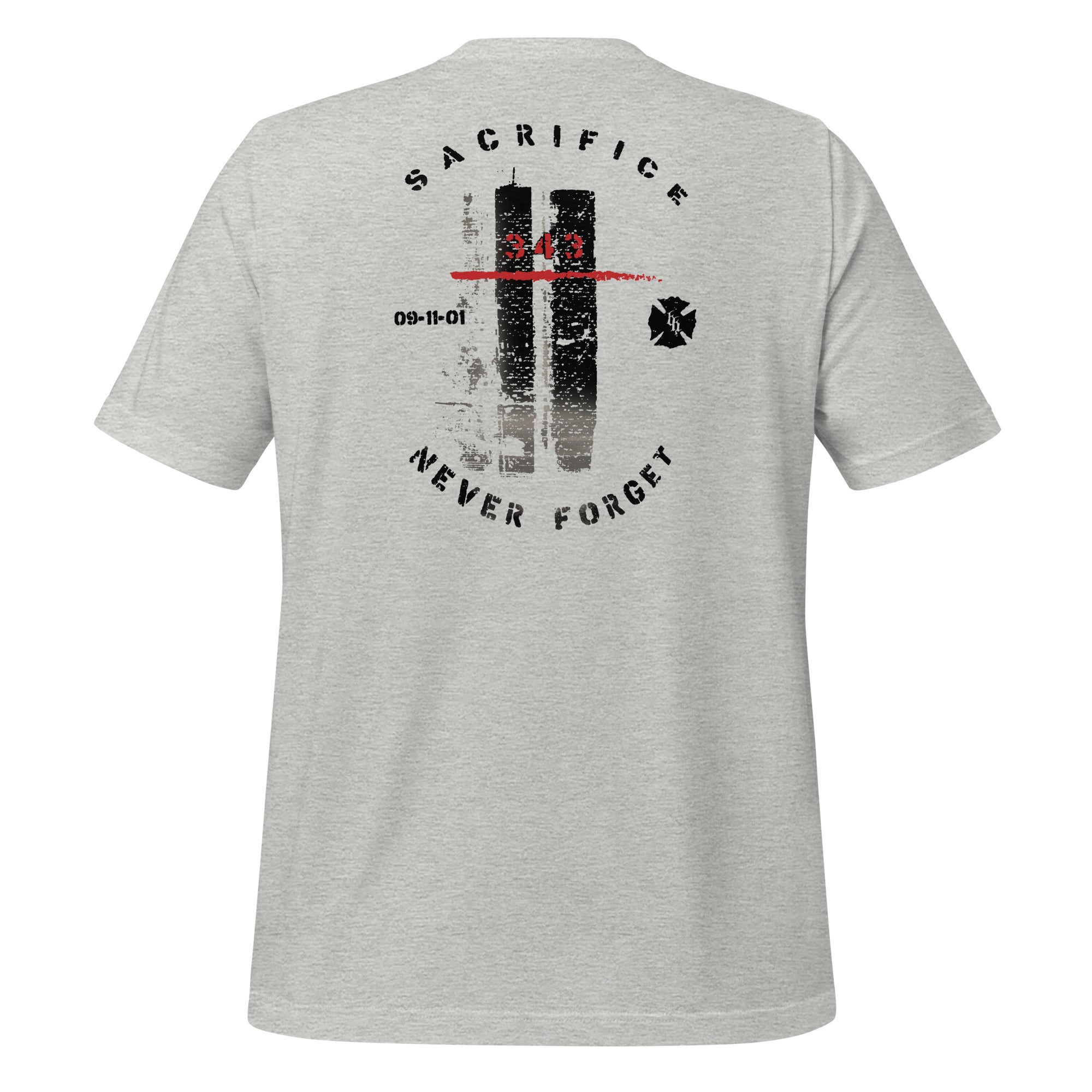 9/11 Never Forget 343 Twin Towers Premium Tee – Black Helmet